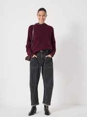 Hush Purple Short Sleeve Chunky Cashmere T-Shirt - Image 3 of 5