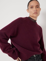 Hush Purple Short Sleeve Chunky Cashmere T-Shirt - Image 4 of 5