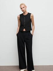 Mango Black Gabo Waistcoat - Image 1 of 7