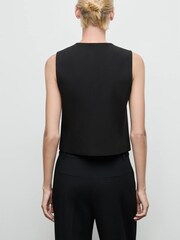 Mango Black Gabo Waistcoat - Image 5 of 7