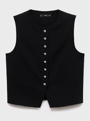 Mango Black Gabo Waistcoat - Image 6 of 7