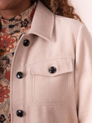 Lakeland Clothing Cream Lupin Shacket - Image 6 of 6