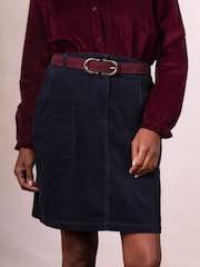 Lakeland Clothing Blue Flora Cord Skirt - Imagem 2 de 6