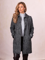 Lakeland Clothing Radella Wool Blend Black Coat - Image 1 of 6