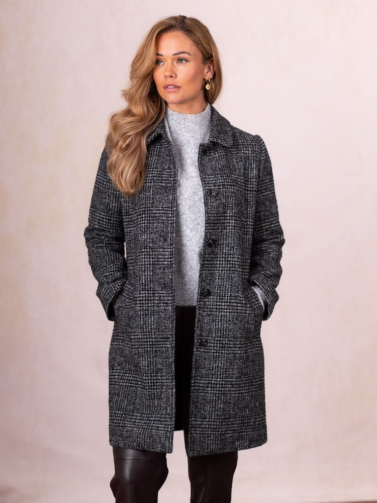 Lakeland Clothing Radella Wool Blend Black Coat - Image 1 of 6