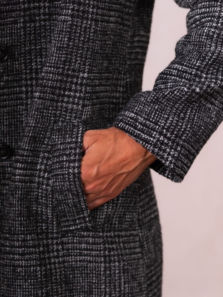 Lakeland Clothing Radella Wool Blend Black Coat - Image 6 of 6
