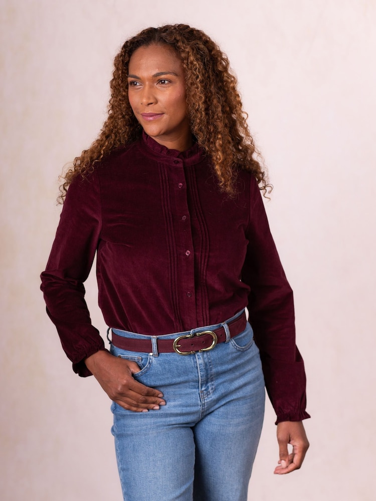 Lakeland Clothing Red Maple Fine Cord Blouse - صورة 1 من 6