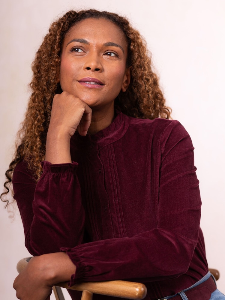 Lakeland Clothing Red Maple Fine Cord Blouse - صورة 2 من 6