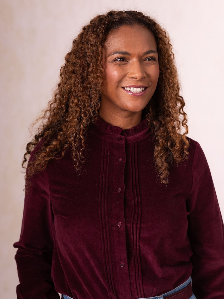 Lakeland Clothing Red Maple Fine Cord Blouse - صورة 6 من 6