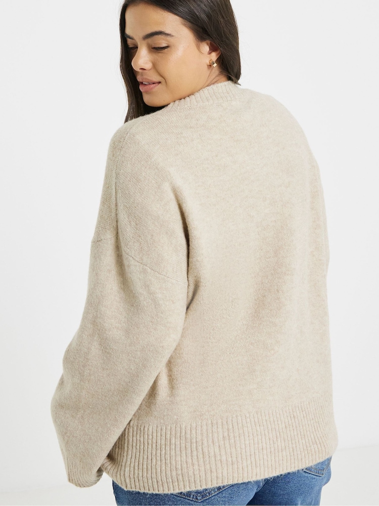 Simply Be Natural Crew Neck Knitted Jumper - Image 2 of 4