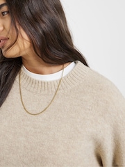 Simply Be Natural Crew Neck Knitted Jumper - Image 3 of 4