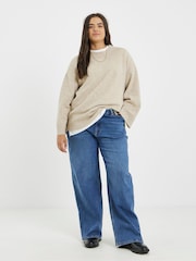Simply Be Natural Crew Neck Knitted Jumper - Image 4 of 4