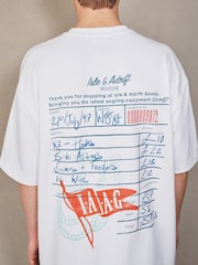 White Edit Relaxed Fit Graphic Print T-Shirt - Image 3 of 9