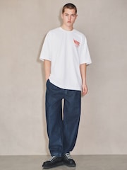 White Edit Relaxed Fit Graphic Print T-Shirt - Image 5 of 9