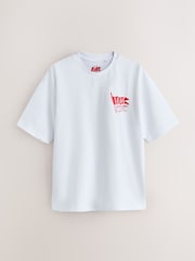 White Edit Relaxed Fit Graphic Print T-Shirt - Image 7 of 9