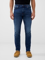 French Connection Blue Cotton Blend Slim Fit Stretch Jeans - Image 1 of 5