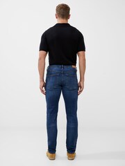 French Connection Blue Cotton Blend Slim Fit Stretch Jeans - Image 2 of 5