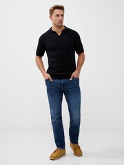French Connection Blue Cotton Blend Slim Fit Stretch Jeans - Image 3 of 5