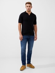 French Connection Blue Cotton Blend Slim Fit Stretch Jeans - Image 4 of 5