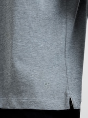 French Connection Grey Cotton Blend Rugby-Style Long Sleeve Polo Shirt - Image 5 of 5