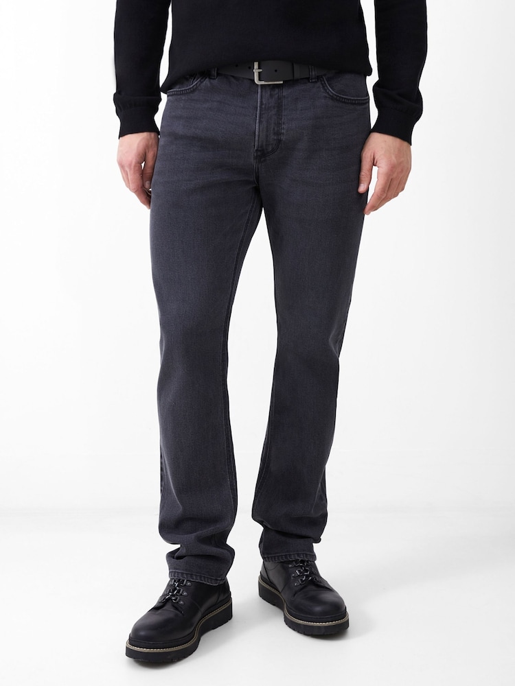 French Connection Grey Cotton Blend Slim Fit Stretch Jeans - Image 1 of 4 French Connection Grey Cotton Blend Slim Fit Stretch Jeans - Image 1 of 4