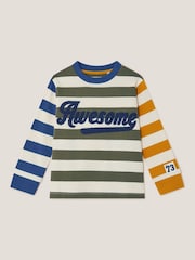 Monsoon Yellow Awesome Stripe Long Sleeve Top - Image 1 of 3