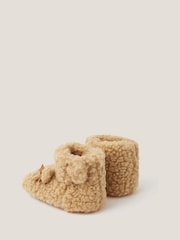 Monsoon Brown Baby Teddy Bear Slipper Boots - Image 3 of 3