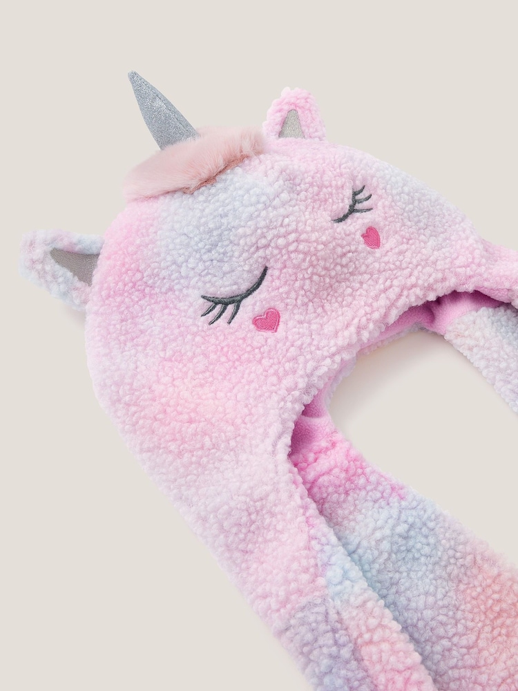 Monsoon Purple Unicorn 3-in-1 Hat Scarf - Image 2 of 3