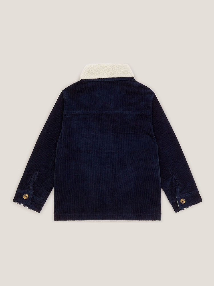 Monsoon Blue Corduroy Borg Collar Shirt - Image 2 of 3