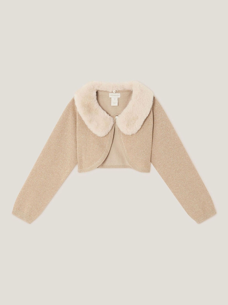 Monsoon Detachable Collar Fuzzy Cardigan - Slika 1 iz 3