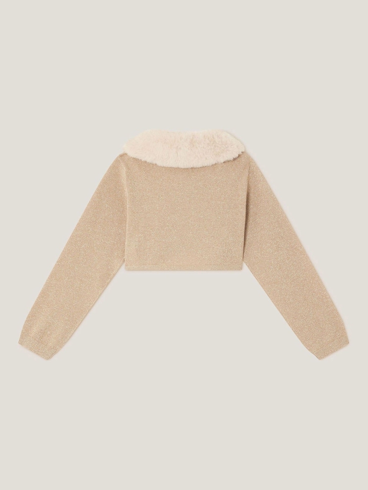 Monsoon Detachable Collar Fuzzy Cardigan - Slika 2 iz 3