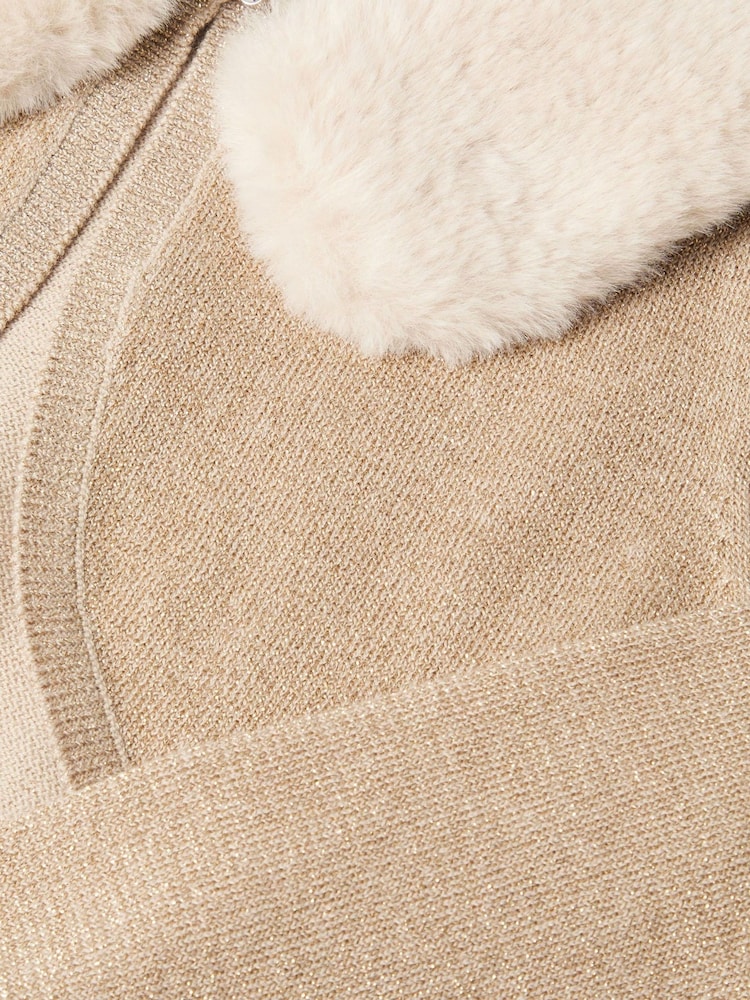 Monsoon Detachable Collar Fuzzy Cardigan - Slika 3 iz 3