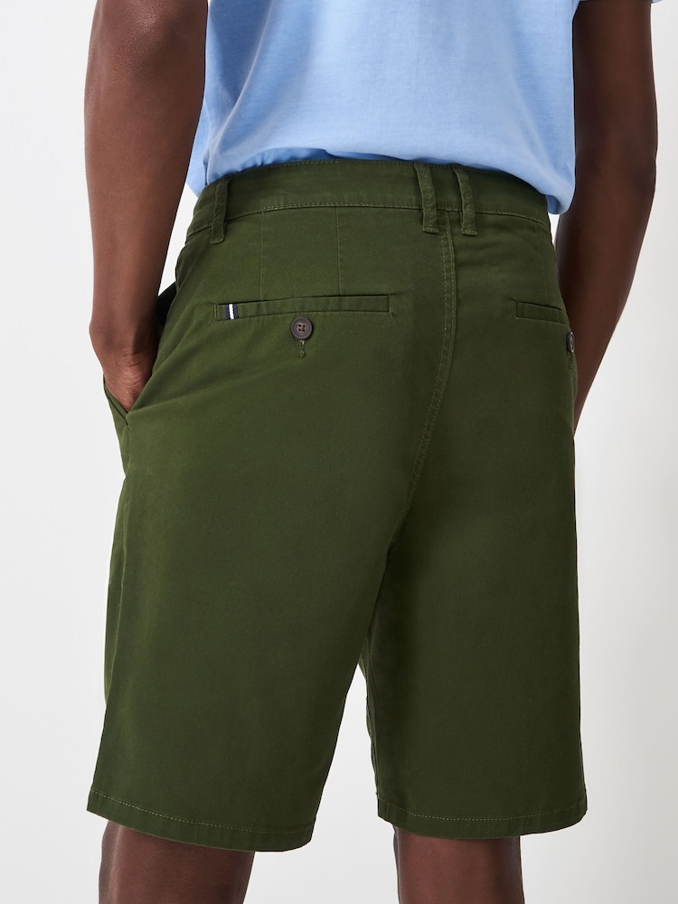 Crew Clothing Green Cotton Bermuda Chino Shorts - Image 2 of 5