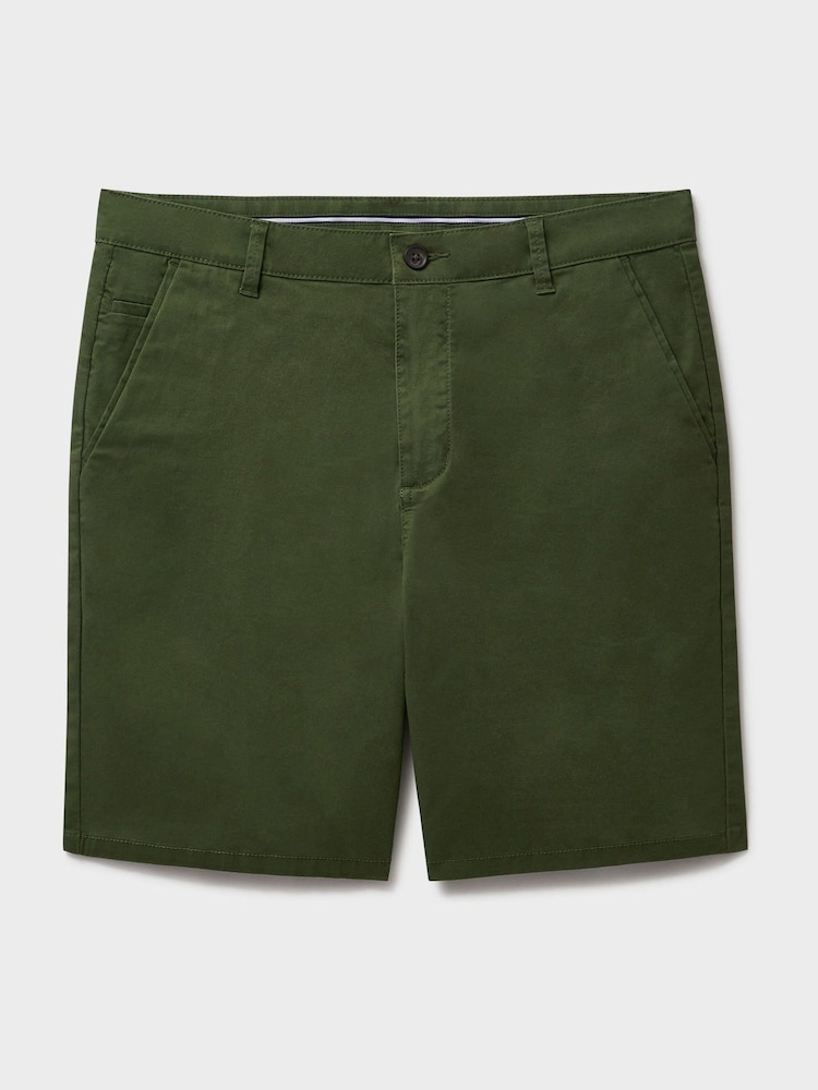 Crew Clothing Green Cotton Bermuda Chino Shorts - Image 5 of 5 Crew Clothing Green Cotton Bermuda Chino Shorts - Image 5 of 5