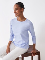 Crew Clothing Company 3/4 Length Sleeve Perfect Slub T-Shirt - Imagem 1 de 1