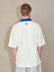 Weiß - Text Grafik EDIT Übergroßes Rugby-Shirt - Bild 4 von 8