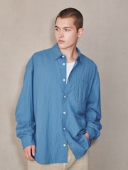 أصفر - Drummed Texture Long Sleeve Shirt - Image 1 of 9