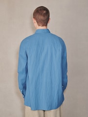 أصفر - Drummed Texture Long Sleeve Shirt - Image 3 of 9