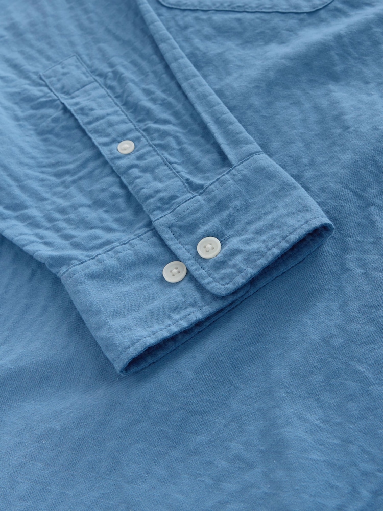أصفر - Drummed Texture Long Sleeve Shirt - Image 9 of 9