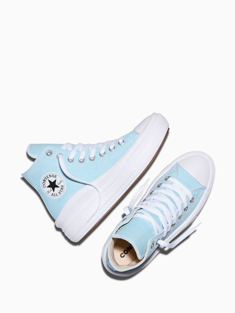 Converse Blue Chuck Taylor Move High Trainers - Image 2 of 6