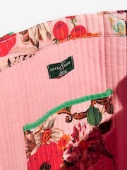 Love & Roses Pink Floral Oversized Quilted Tote Bag - Image 7 of 8