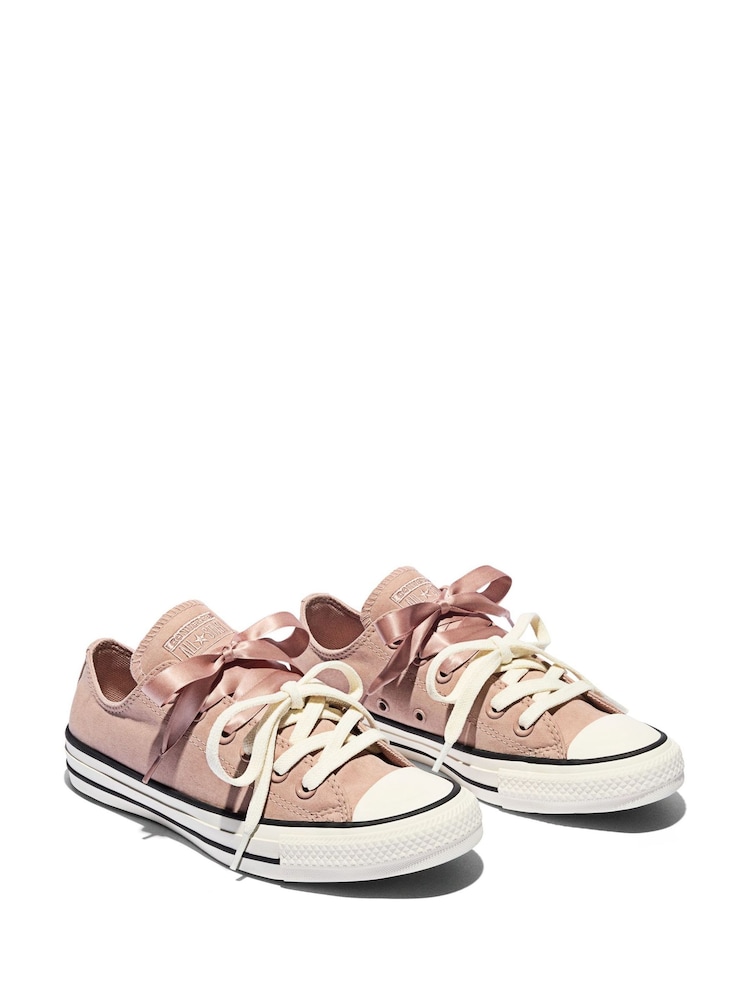 Converse Pink Chuck Taylor Peached Canvas Low Trainers - Image 2 of 3