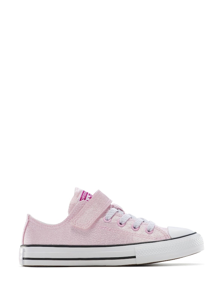 Converse Pink Chuck Taylor Easy On Shine Low Trainers - Image 1 of 1 Converse Pink Chuck Taylor Easy On Shine Low Trainers - Image 1 of 1