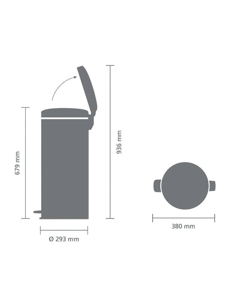 Brabantia Matt Black NewIcon Pedal Bin - Image 6 of 6 Brabantia Matt Black NewIcon Pedal Bin - Image 6 of 6