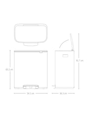 Brabantia Mineral Concrete Grey Bo Pedal Bin 30L - Image 6 of 6