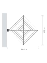 Brabantia Metallic Grey Wall Fix Dryer with Protection Cover - Image 6 of 6