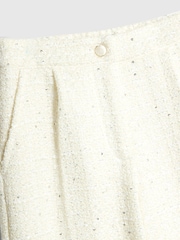 River Island Cream Girls Boucle Wide Leg Trousers - Image 4 of 4