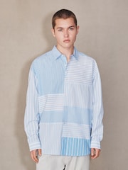 Albastru - Panel Stripe Shirt - Imaginea 1 din 9