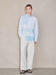 Albastru - Panel Stripe Shirt - Imaginea 2 din 9