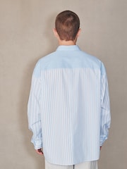 Albastru - Panel Stripe Shirt - Imaginea 3 din 9